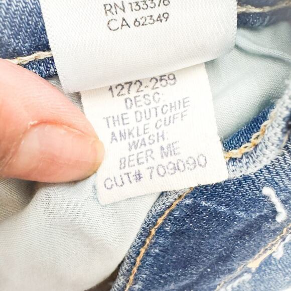 Mother Superior The Dutchie Ankle Cuff Beer Me Zip Fly Denim Jeans Size 26 - Picture 10 of 11